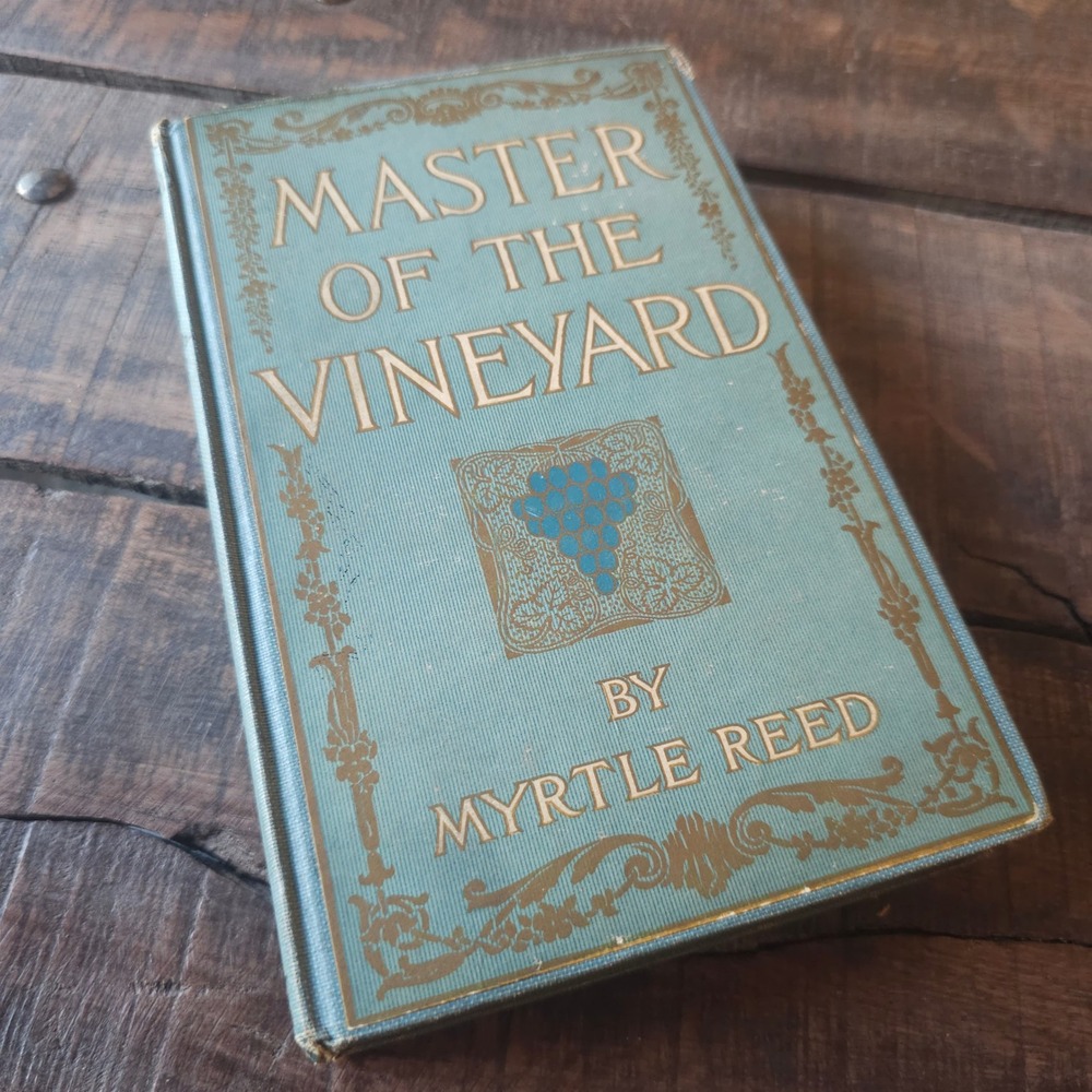 Master of the Vineyard Myrtle Reed 1910 Antique Hardcover Grosset & Dunlap Teal
